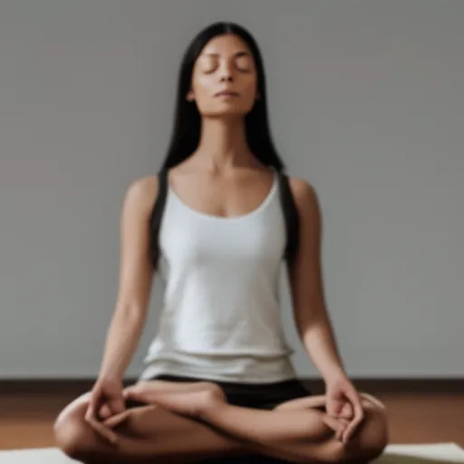 

This image shows a person sitting in a comfortable position, eyes closed and hands resting on their lap. They are taking part in a meditation session, which is a form of mindfulness practice. This practice can help to reduce stress and improve sleep quality